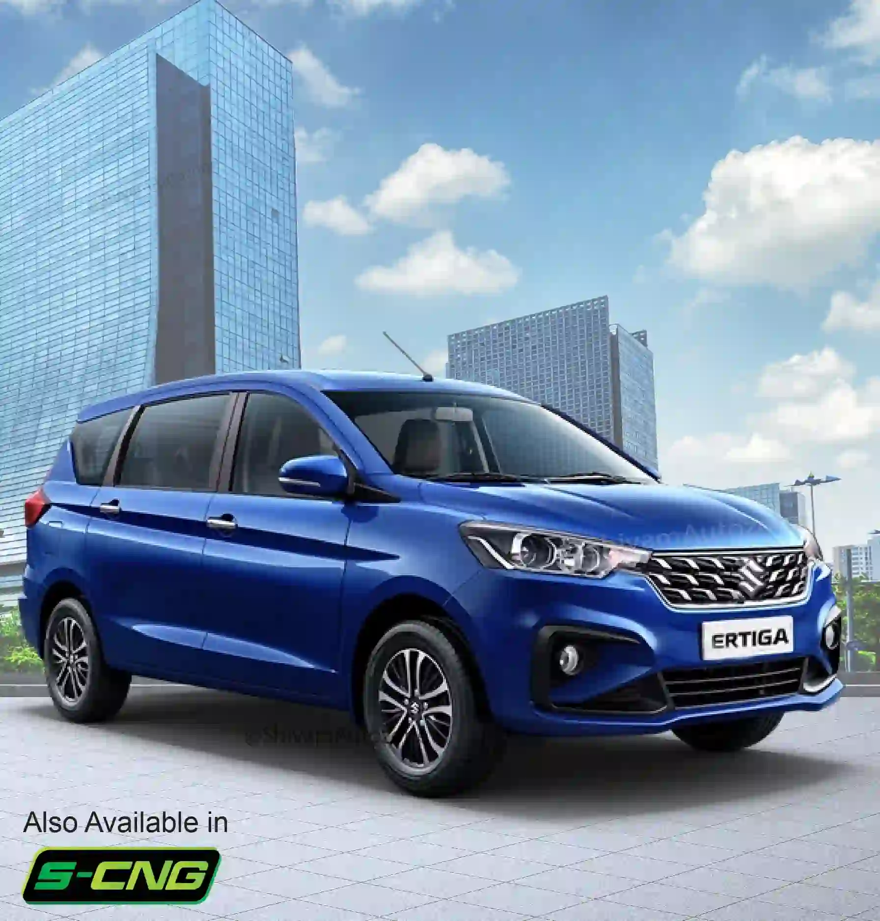 Ertiga available in petrol and SCNG at Maruti Suzuki Shivam Autozone