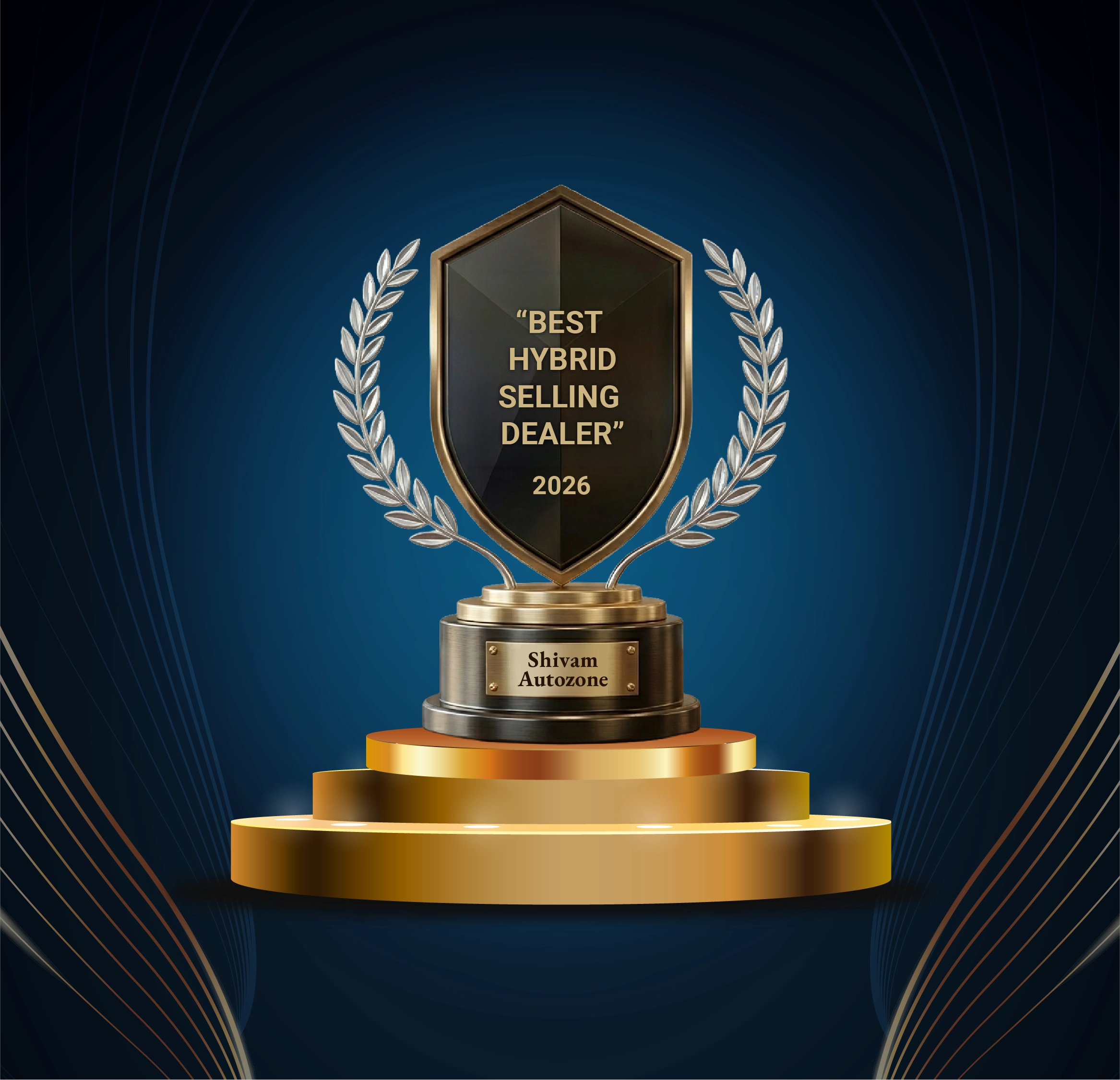 Best Maruti Suzuki Showroom award-winning dealership team at Shivam Autozone Mumbai receiving excellence recognition for customer satisfaction and hybrid car sales