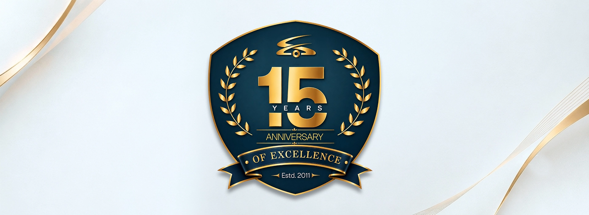 15 years logo banner